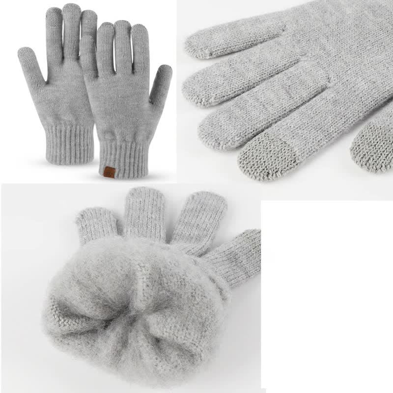 Conjunto de 3 guantes y bufanda unisex cálidos