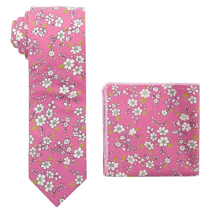 Conjunto de 2 corbatas con estampado floral de margaritas y rosas para hombre