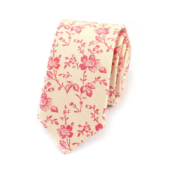 Corbata de primavera con pequeñas flores para hombre