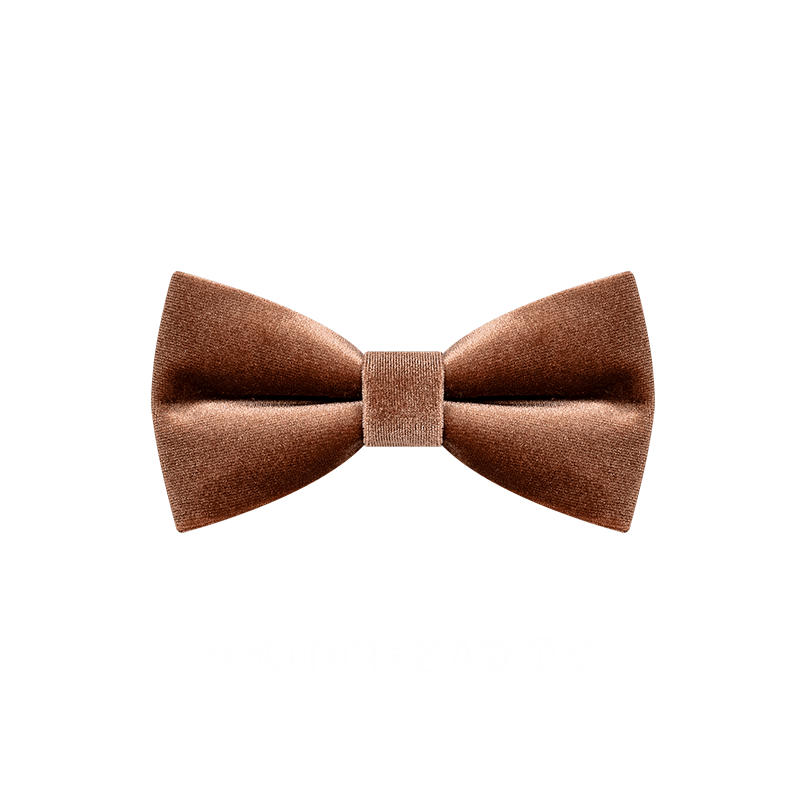 Pajarita de terciopelo color marrón caramelo para hombre