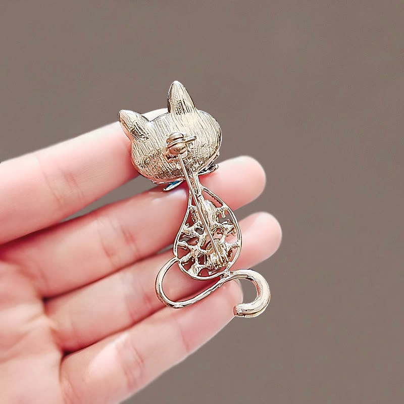 Broche de zorro con ojos verde azulado para mujer