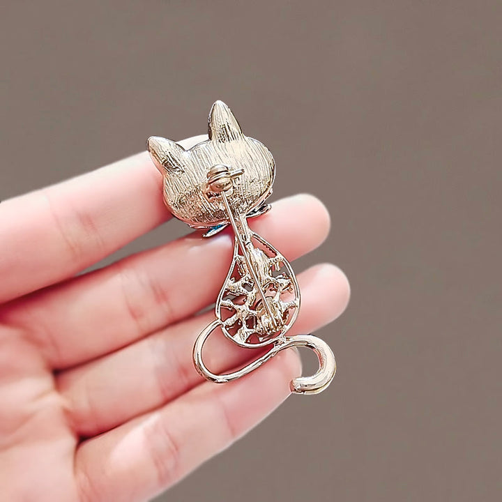 Broche de zorro con ojos verde azulado para mujer