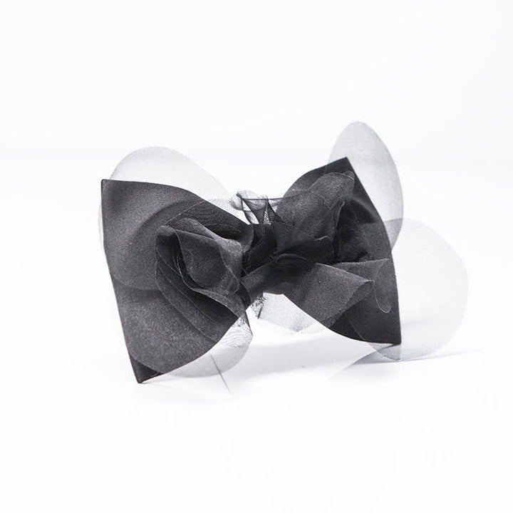 Pajarita clásica de organza negra Noble para hombre