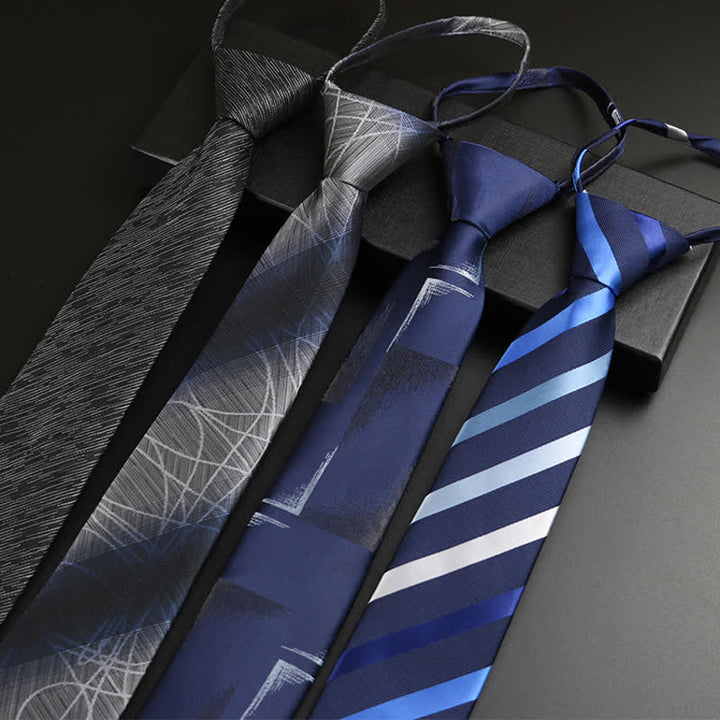 Corbata con cremallera azul grisácea para hombre Horizon