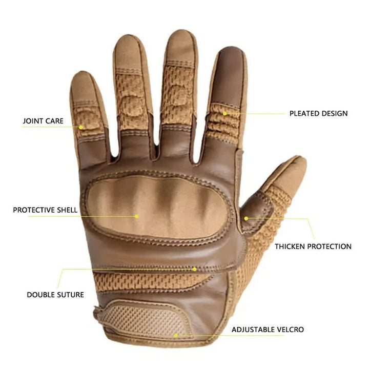 Guantes tácticos de goma con nudillos duros para pantalla táctil