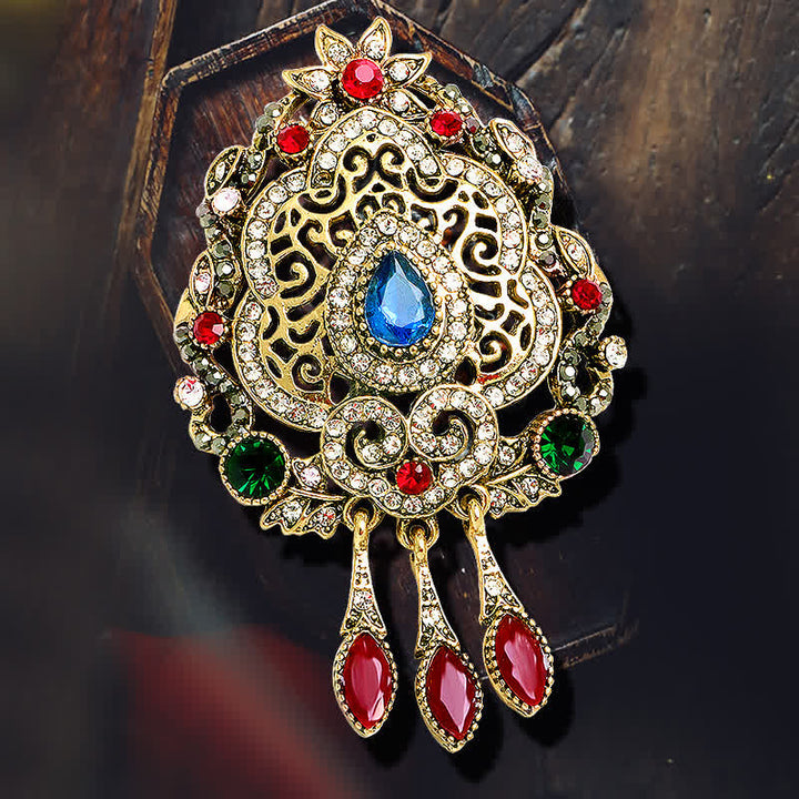 Broche de gota de agua bohemio exótico para mujer