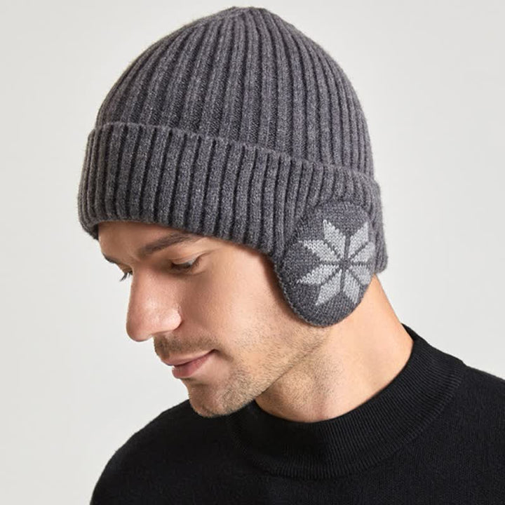 Gorro de punto grueso y cálido para invierno unisex
