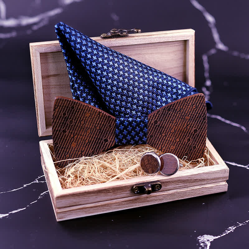 Juego de 3 pajaritas de madera con forma de hojas huecas para hombre.