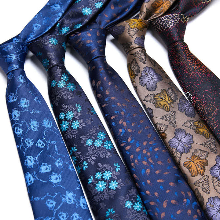 Corbata floral con hojas botánicas para hombre