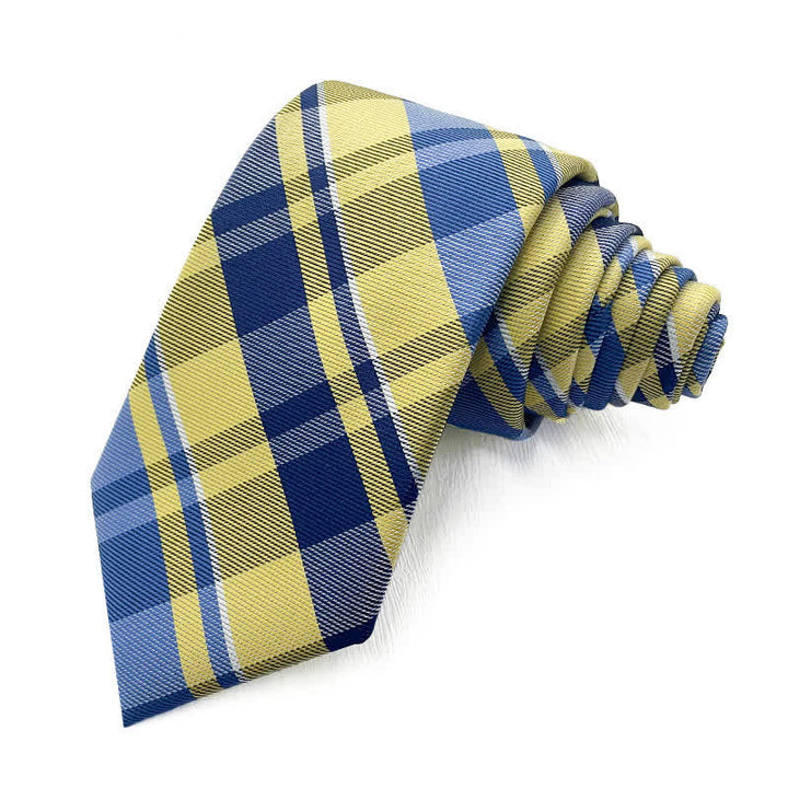 Corbata elegante de cuadros brillantes para hombre