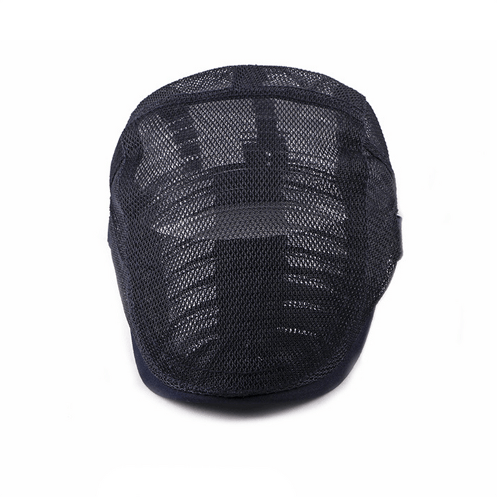 Boina plana de malla hueca con sombrero para el sol transpirable