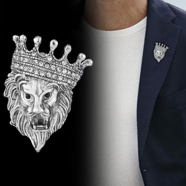 Broche de león rey señorial para hombre