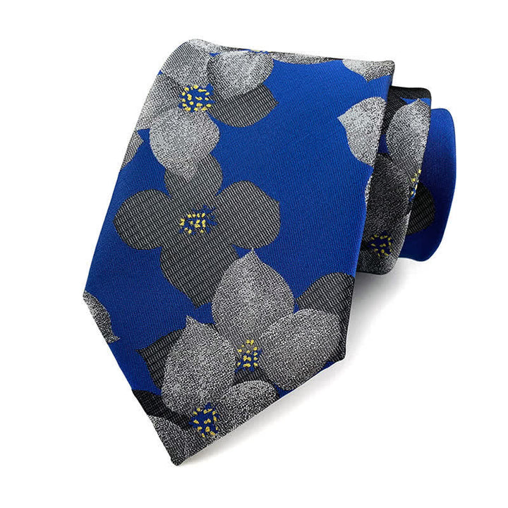 Corbata elegante con flores grandes para hombre