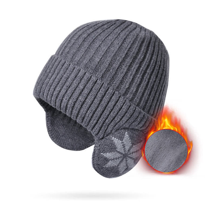 Gorro de punto grueso y cálido para invierno unisex