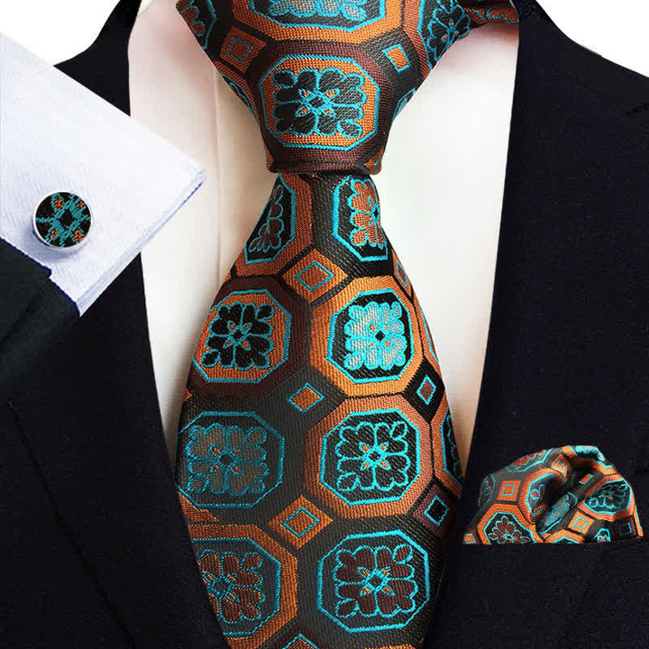 Conjunto de 3 corbatas clásicas con estampado floral de cachemira para hombre