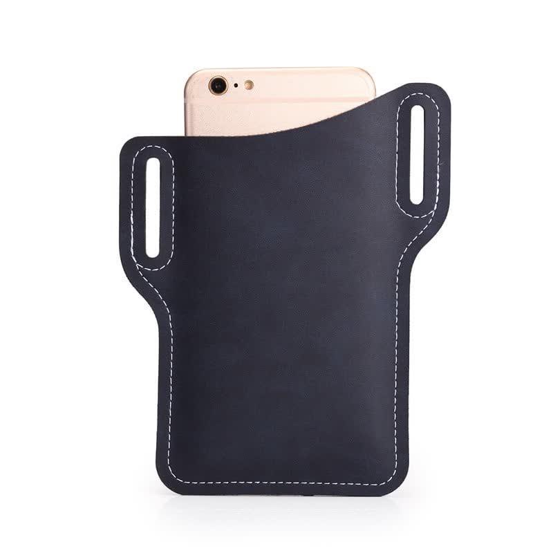 Funda de cuero para teléfono móvil con correa para el cinturón