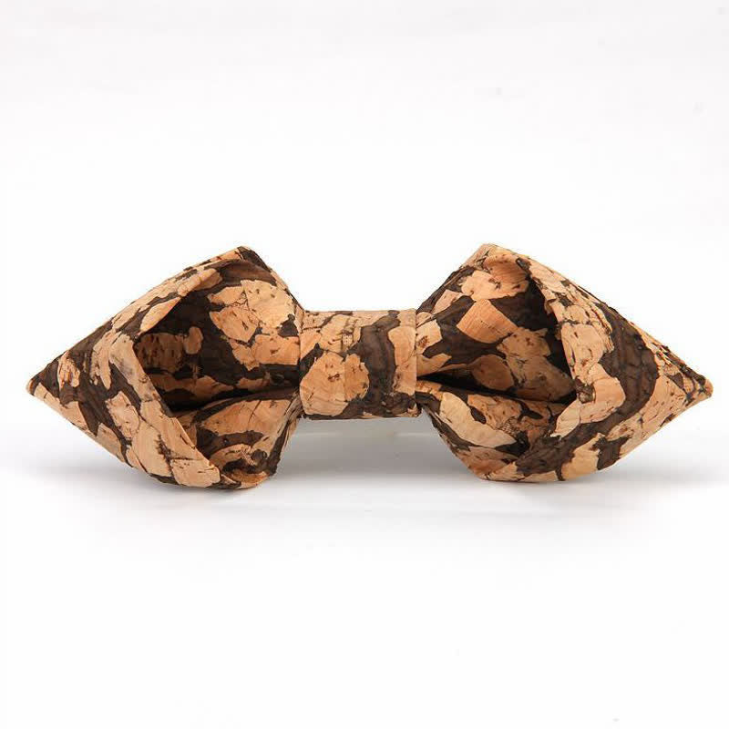 Pajarita de madera con corcho en punta creativa para hombre
