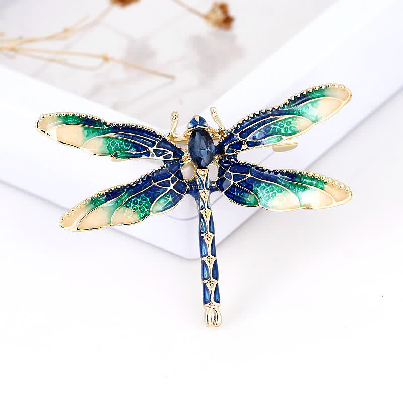 Broche de libélula esmaltado muy bonito para mujer