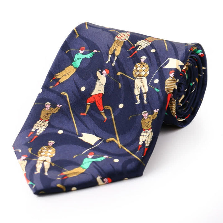 Corbata de estilo campestre con motivos creativos de dibujos animados para hombre