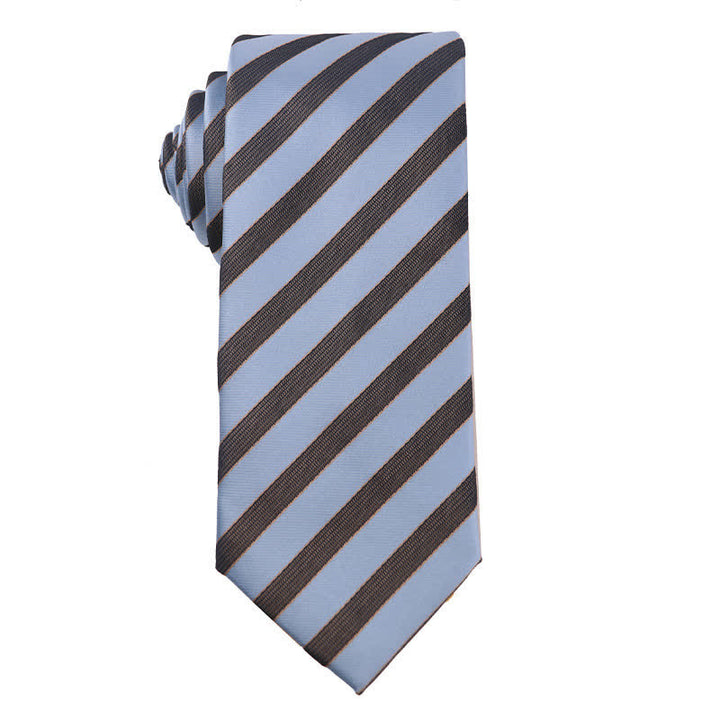 Corbata de rayas Paisley de la serie azul para hombre
