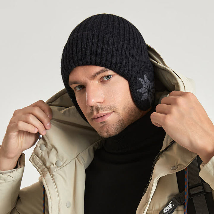 Gorro de punto grueso y cálido para invierno unisex