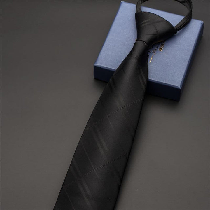 Corbata de negocios con cremallera para hombre, novedosa