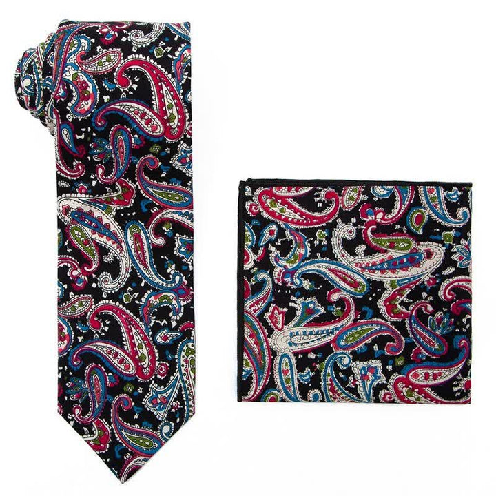 Conjunto de 2 corbatas de cachemira exóticas para hombre