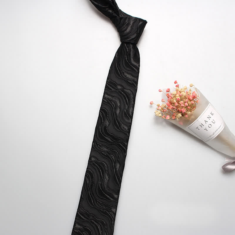 Corbata de rayas con ondas exóticas para hombre