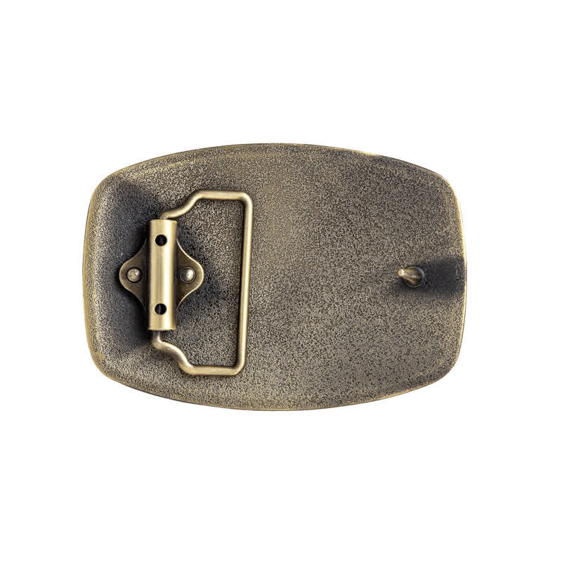 Cinturón de cuero con hebilla de águila americana para hombre, hecho a mano