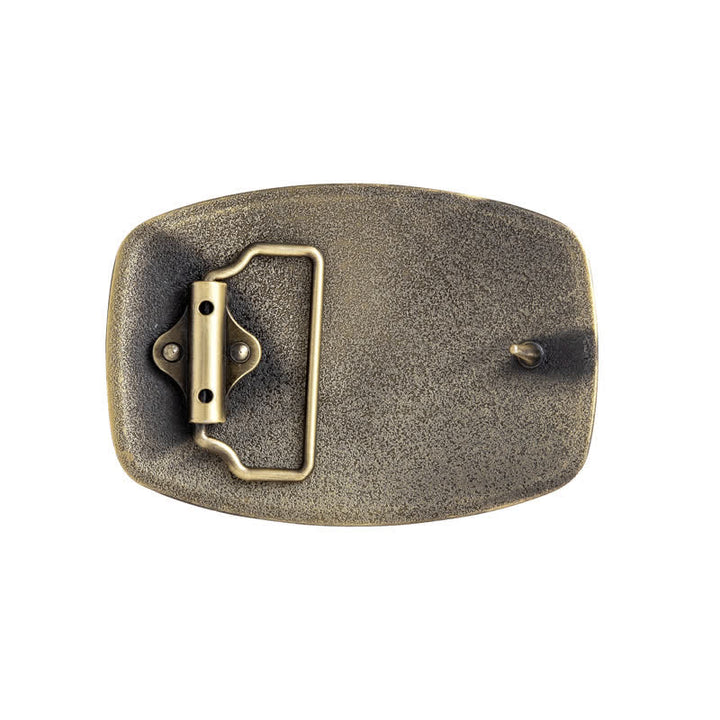 Cinturón de cuero con hebilla de águila americana para hombre, hecho a mano
