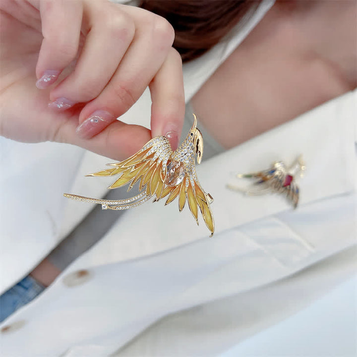 Broche vintage de ave fénix para mujer