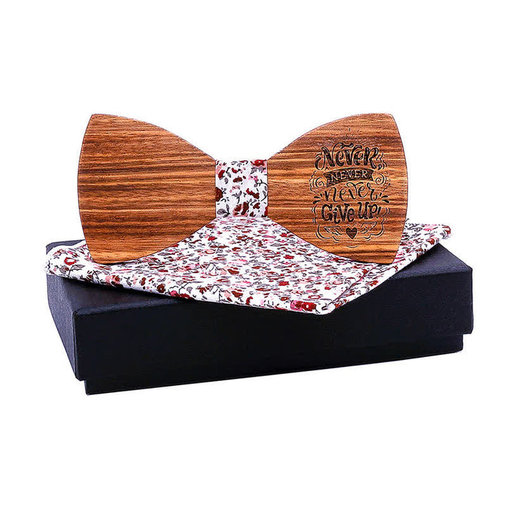 Juego de 2 pajaritas de madera con diseño de proverbios para hombre