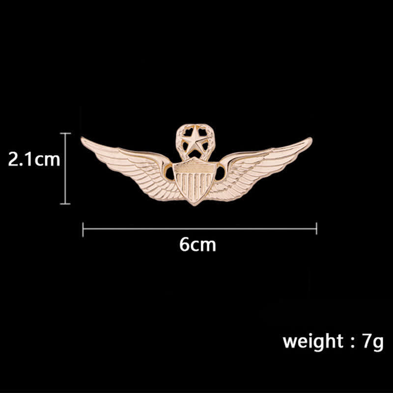 Broche con insignia de ala de piloto para hombre