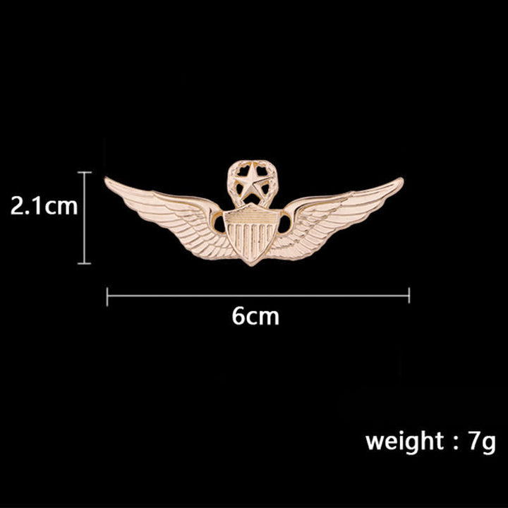 Broche con insignia de ala de piloto para hombre
