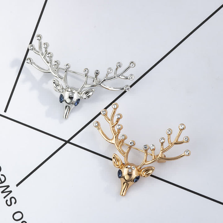 Broche de alce navideño viviente para hombre