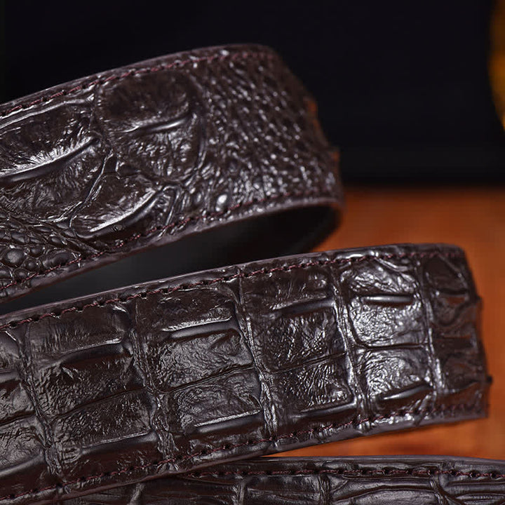 Cinturón de cuero con hebilla de leopardo para hombre, de lujo, para negocios