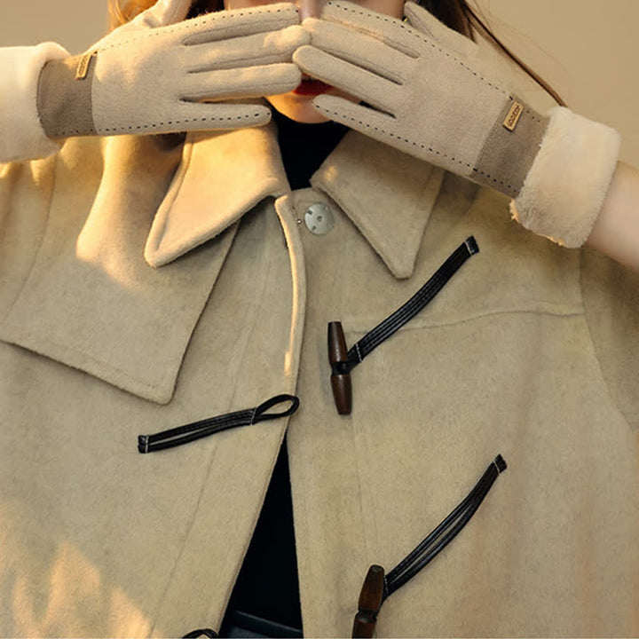 Guantes de felpa suaves y acogedores para pantalla táctil para mujer.