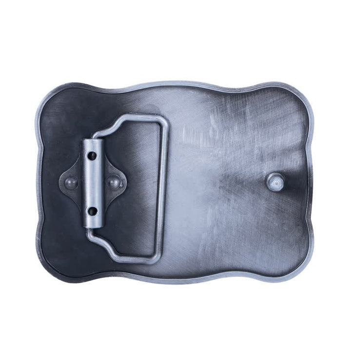 Cinturón de cuero con hebilla de caballo de rodeo para hombre, hecho a mano, con diseño de vaquero