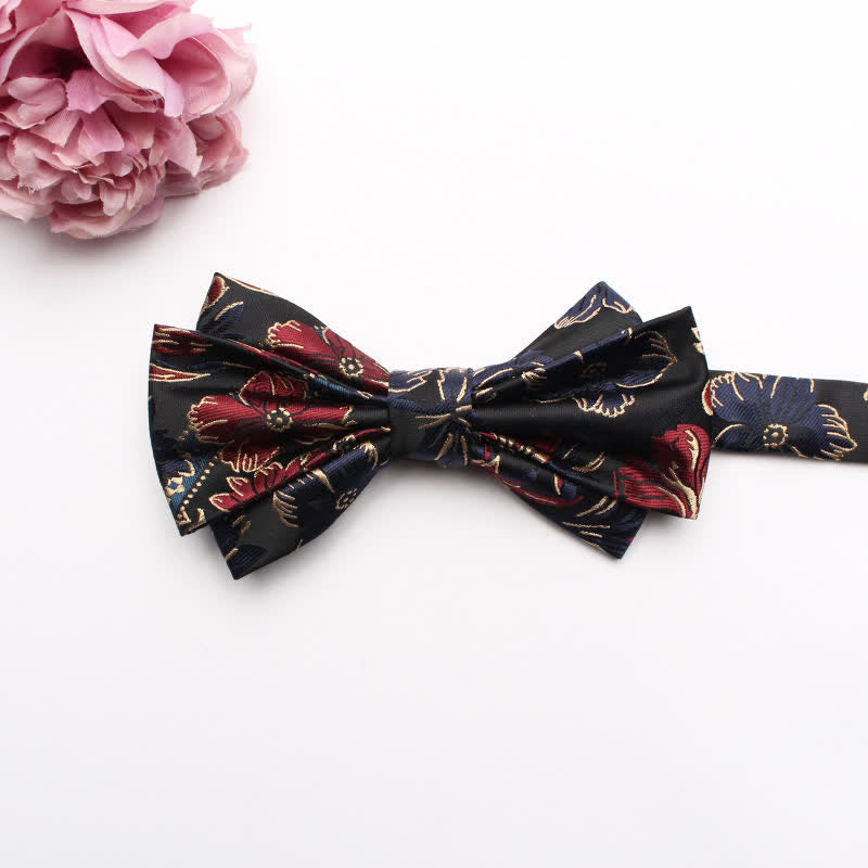 Pajarita de traje con textura de jacquard con colmillos para hombre