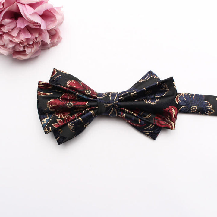 Pajarita de traje con textura de jacquard con colmillos para hombre
