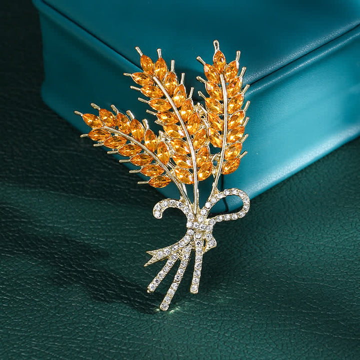 Broche de lazo de trigo brillante para mujer