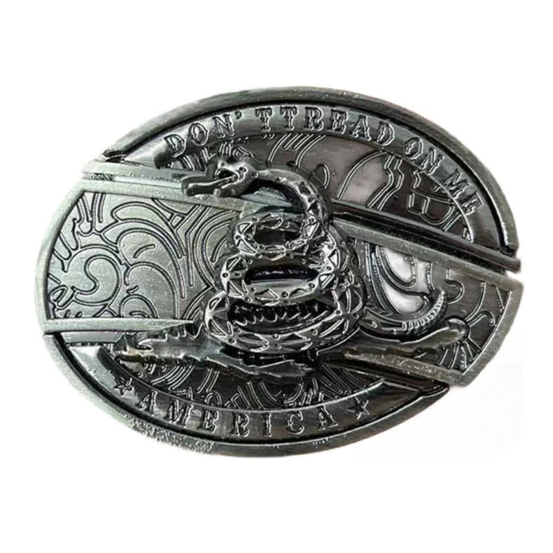 Cinturón de cuero con navaja plegable oculta Black Mamba para hombre