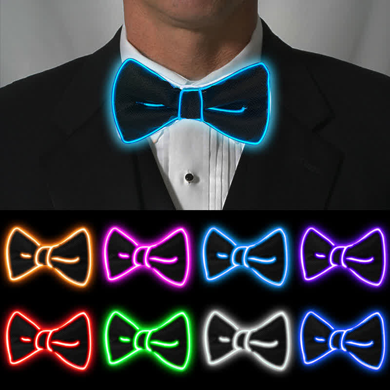 Pajarita luminosa con luz LED para hombre