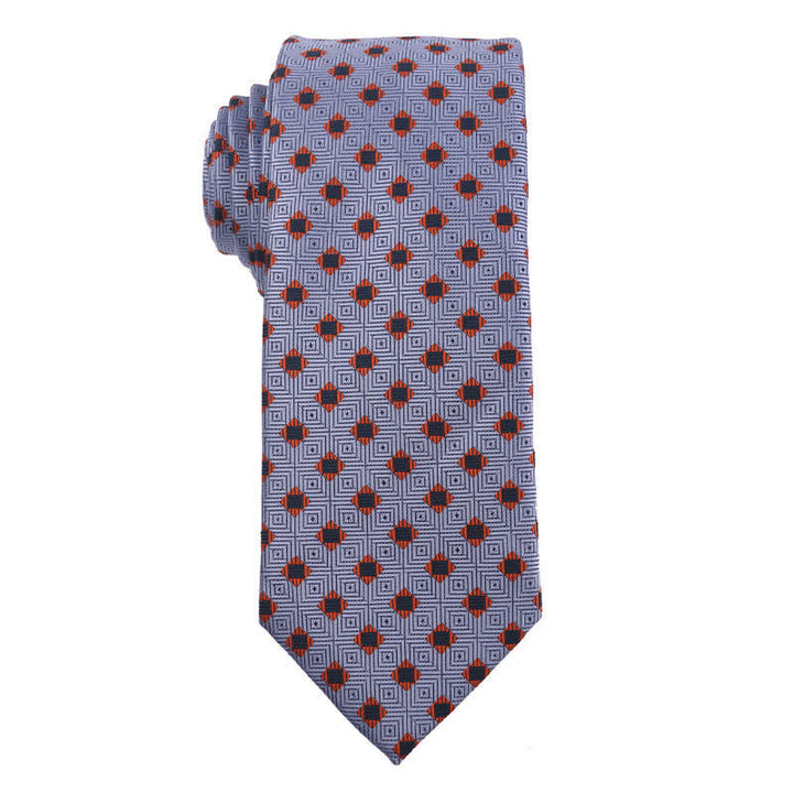 Corbata de rayas Paisley de la serie azul para hombre