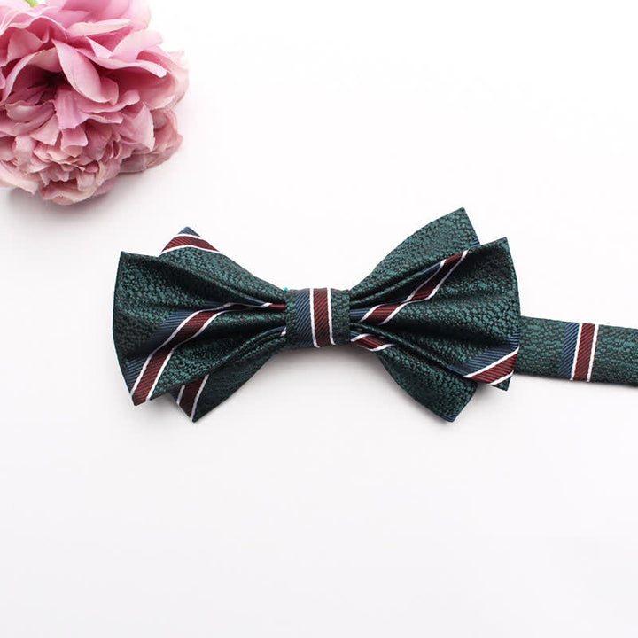 Pajarita de traje con textura de jacquard con colmillos para hombre