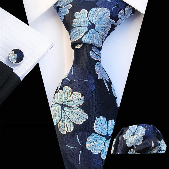 Conjunto de 3 corbatas con estampado floral de margaritas para hombre