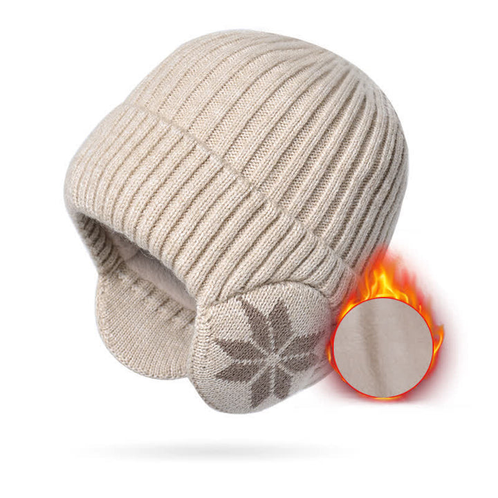 Gorro de punto grueso y cálido para invierno unisex