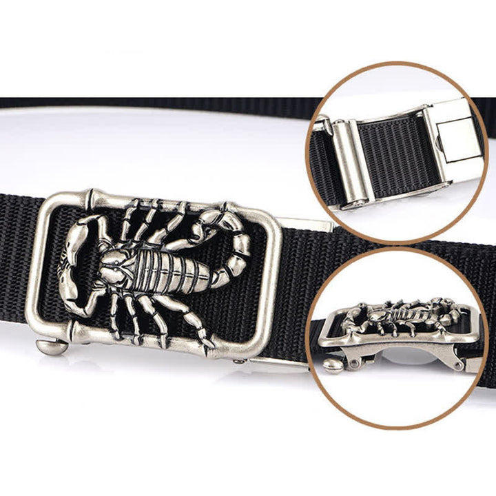 Cinturón de nailon sencillo King Scorpion para hombre
