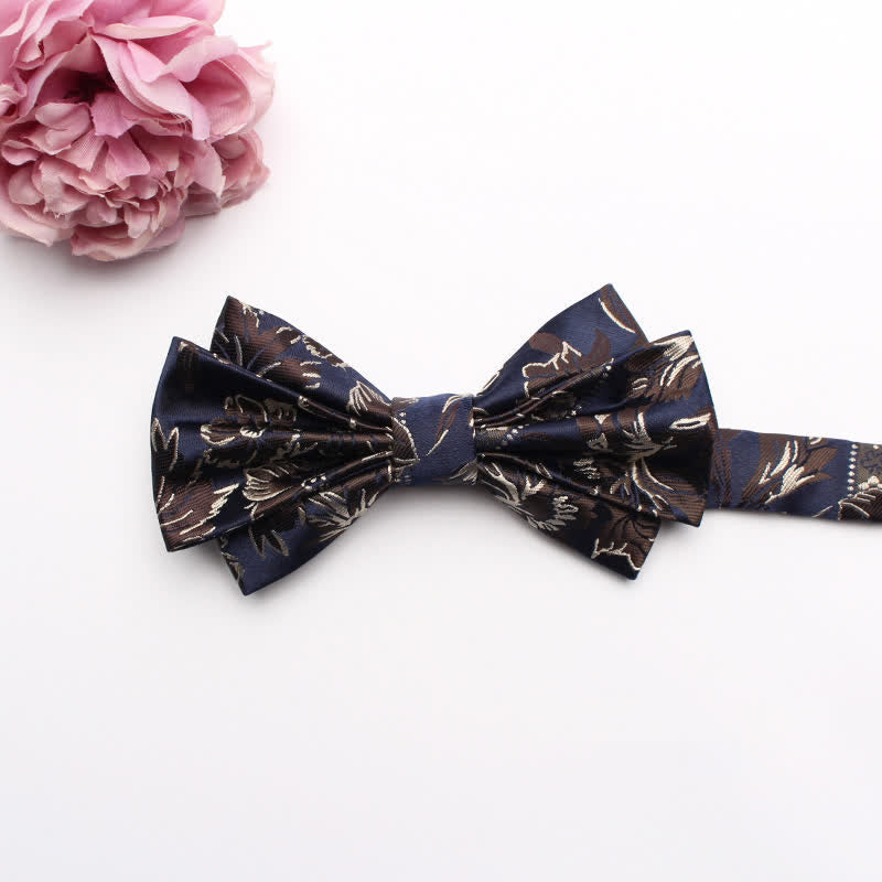 Pajarita de traje con textura de jacquard con colmillos para hombre