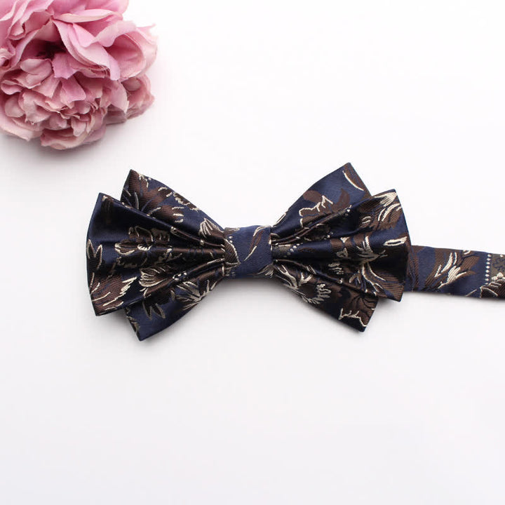 Pajarita de traje con textura de jacquard con colmillos para hombre
